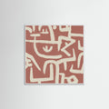 White Wood Line art abstract Poster