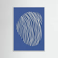 Line art confined in space-blue Poster – plakat og kunsttryk