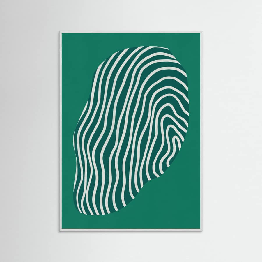 Line art confined in space-green Poster – poster and art print