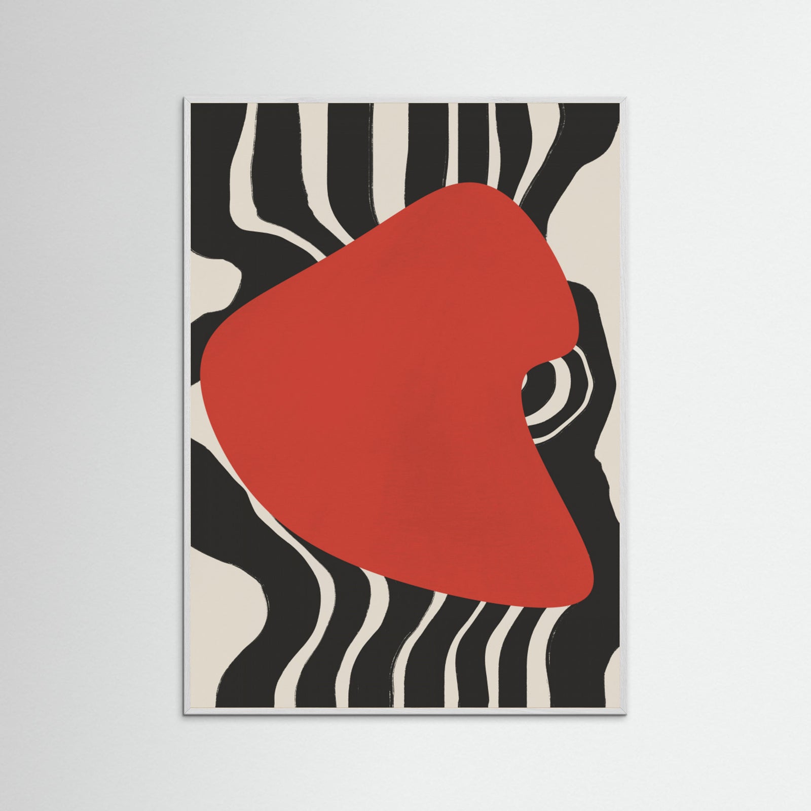 White Wood Liquid Red Poster