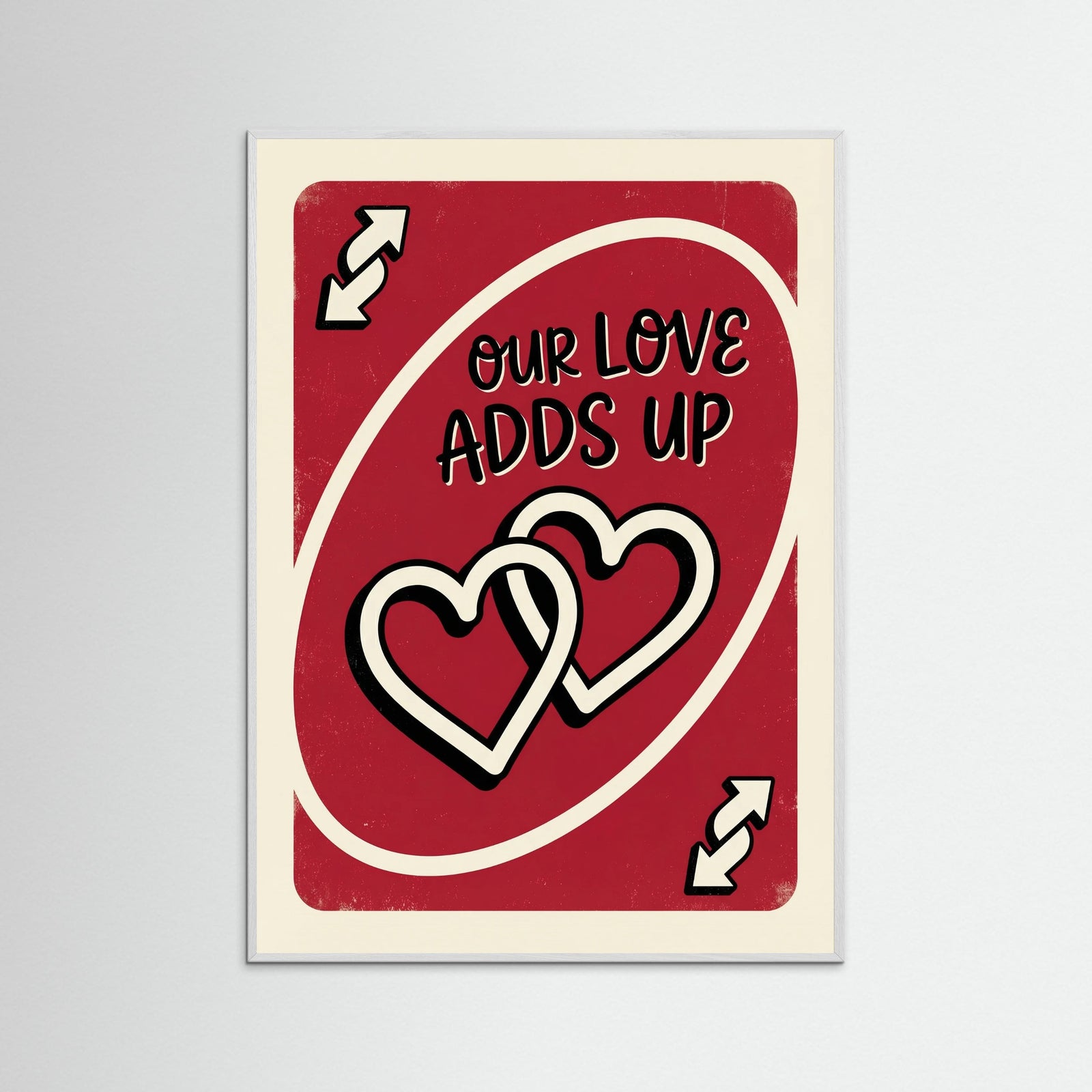 White Wood Love Reverse Card