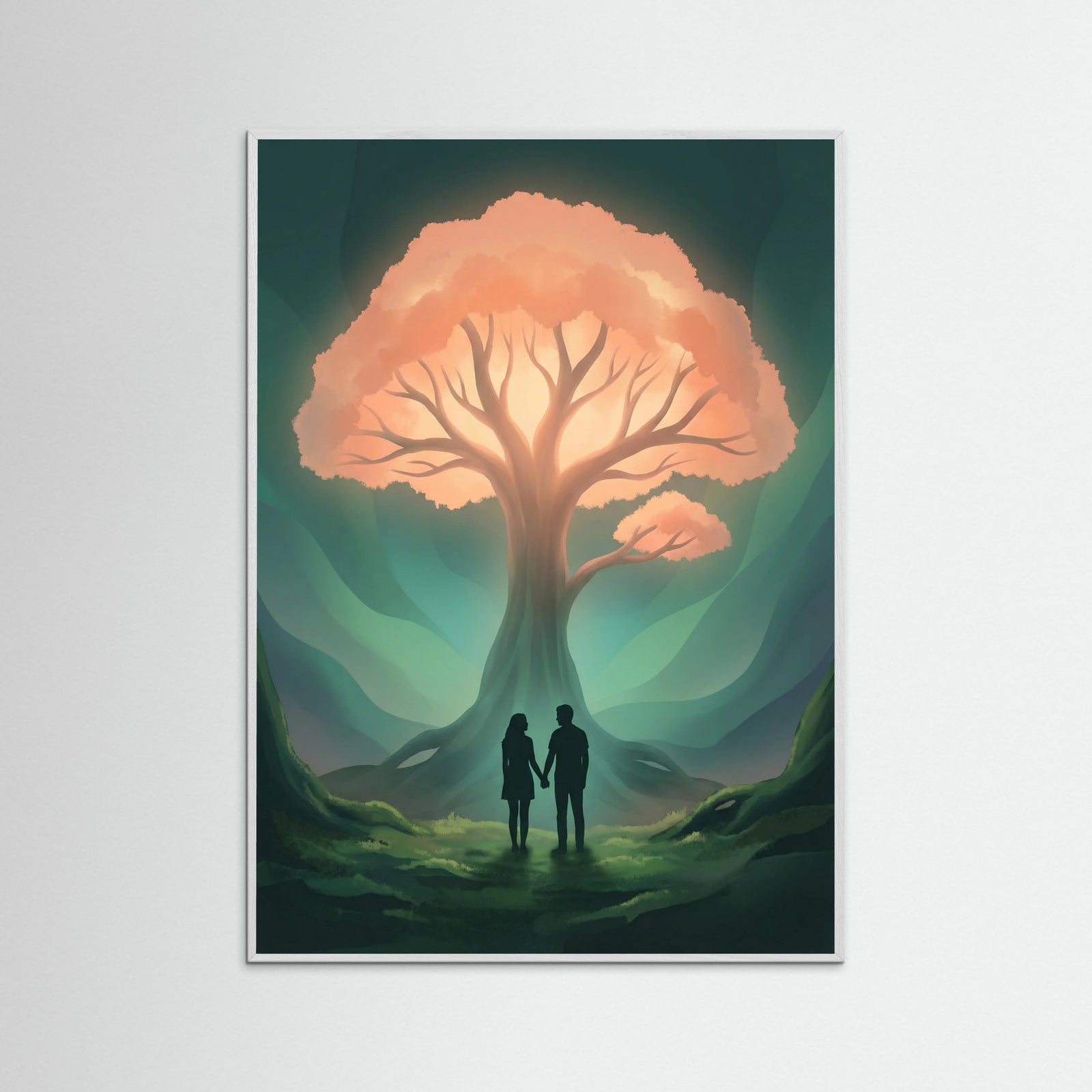 White Wood Lunar Embrace