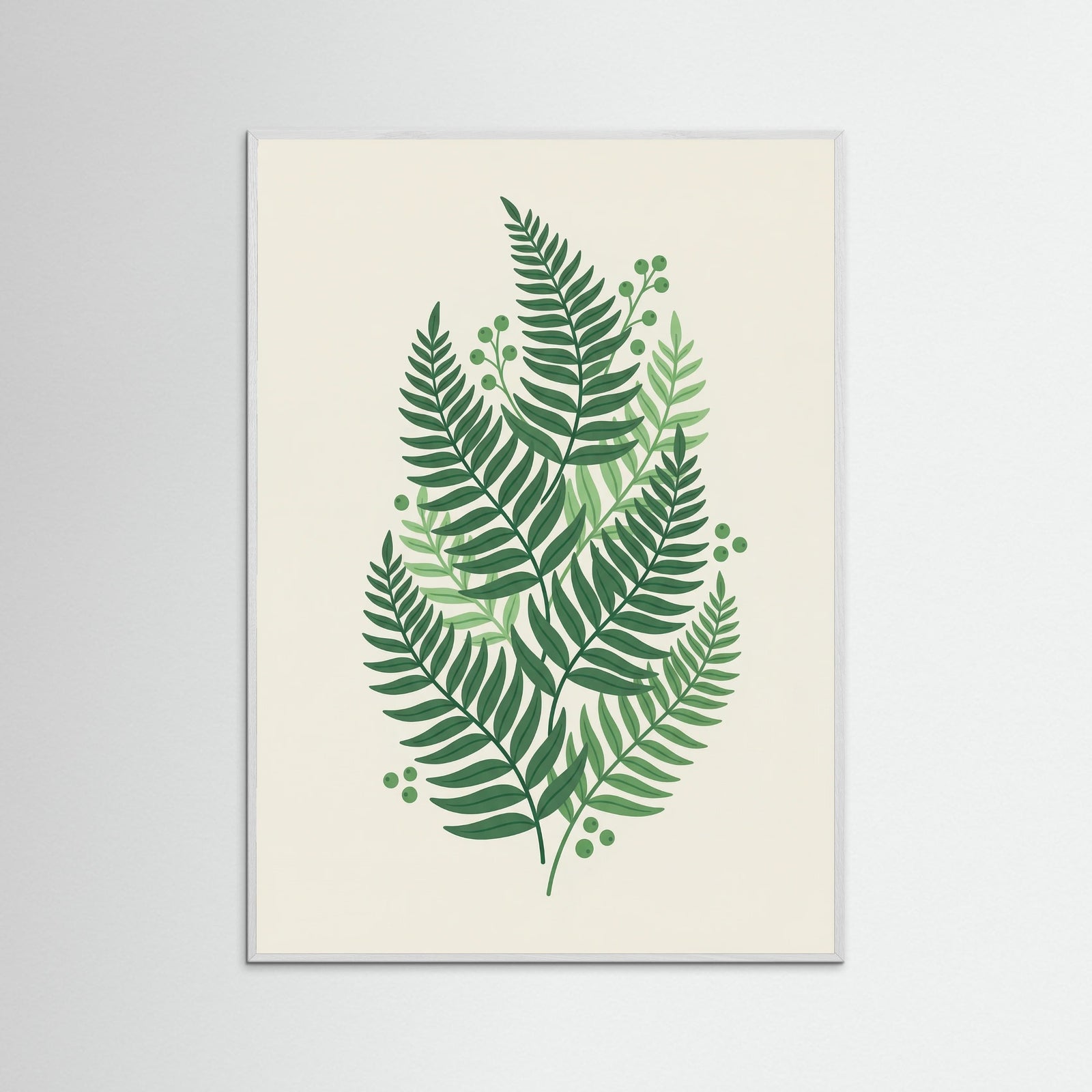 White Wood Lush Greenery