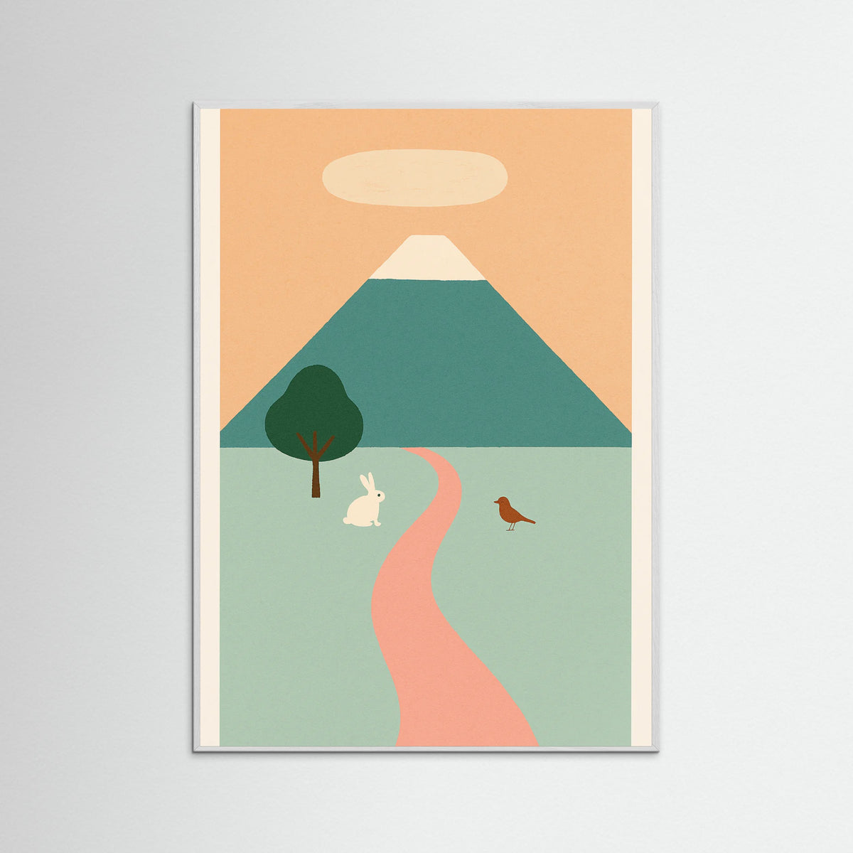 White Wood Majestic Fuji Sketch