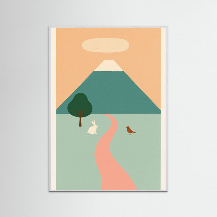 White Wood Majestic Fuji Sketch