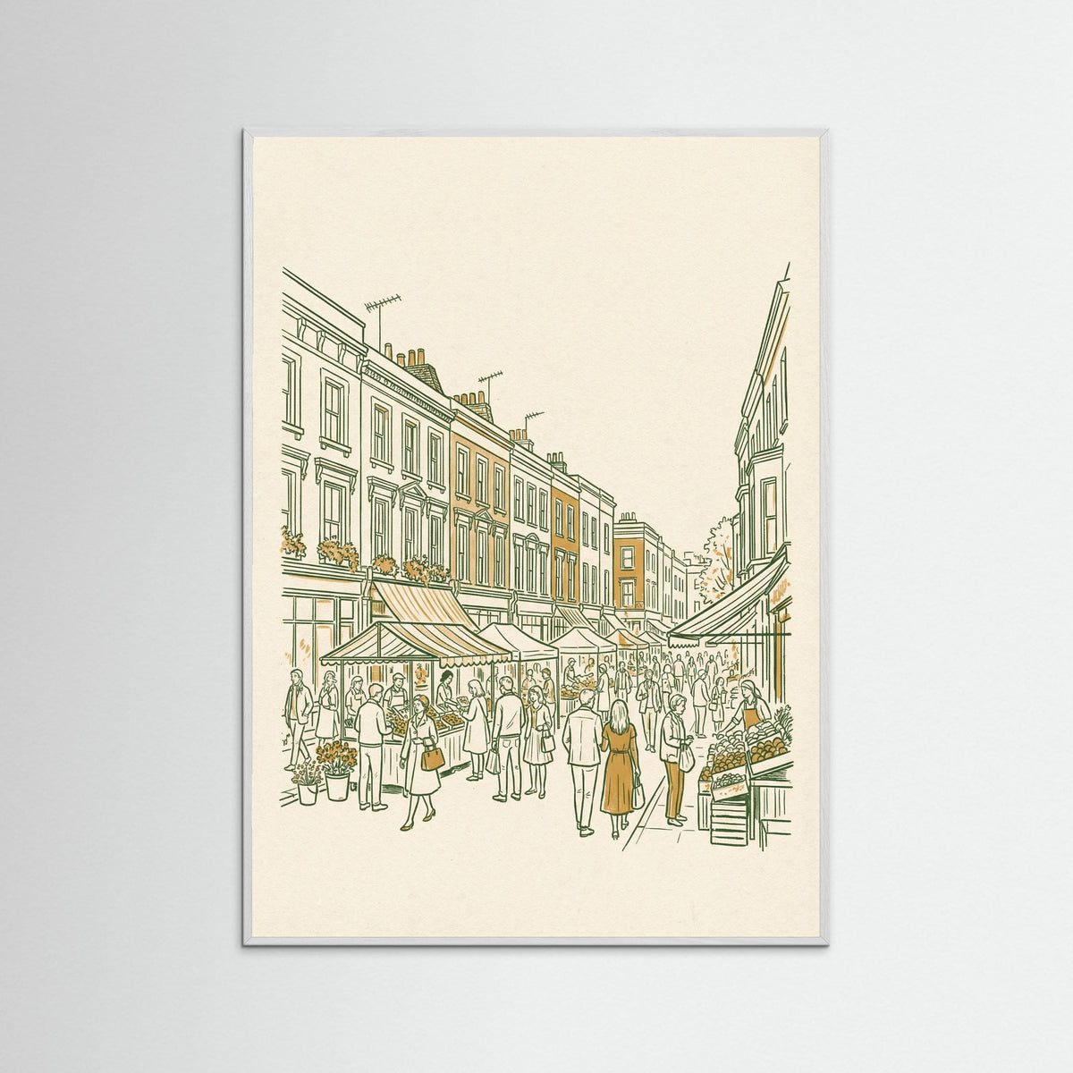 White Wood Matchstick Cityscape