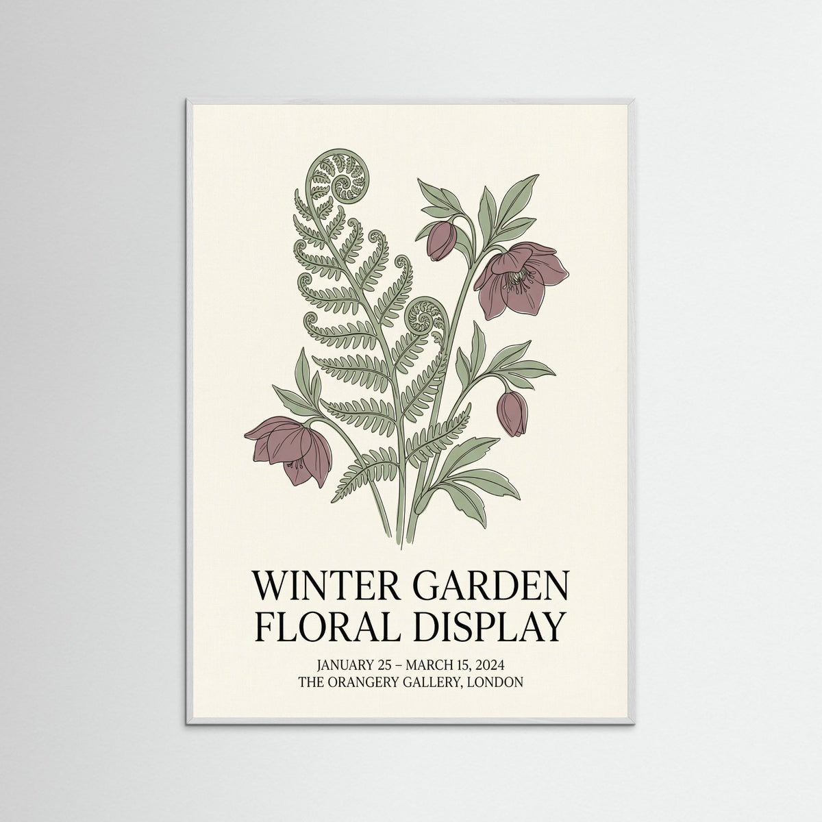 White Wood Matisse Botanical Bloom