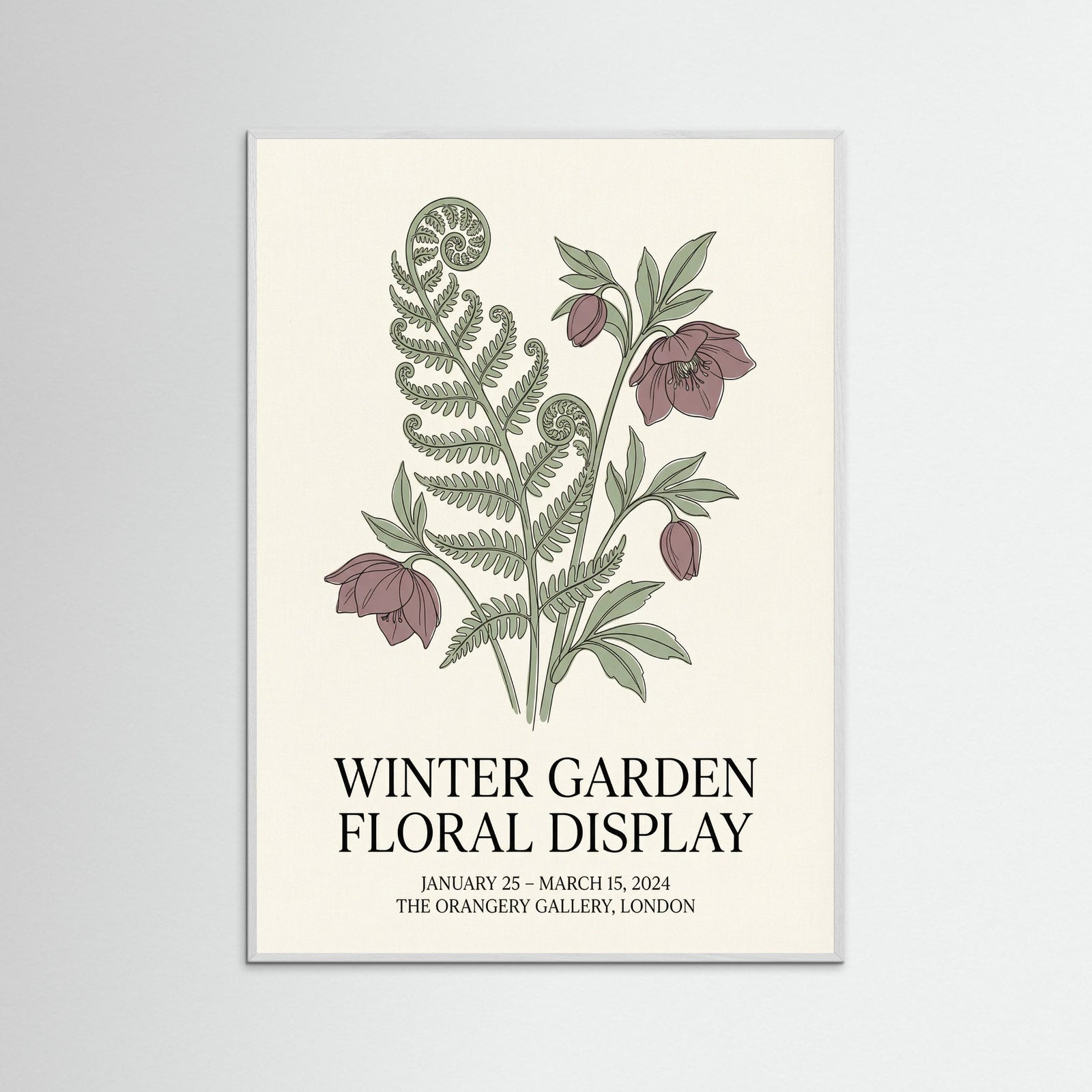 White Wood Matisse Botanical Bloom