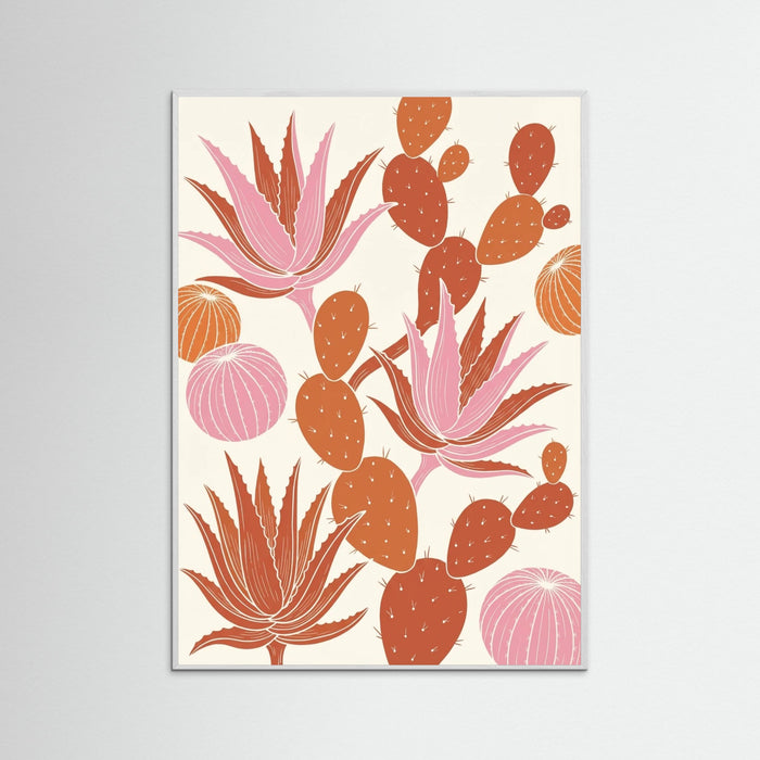 White Wood Mid Century Bloom