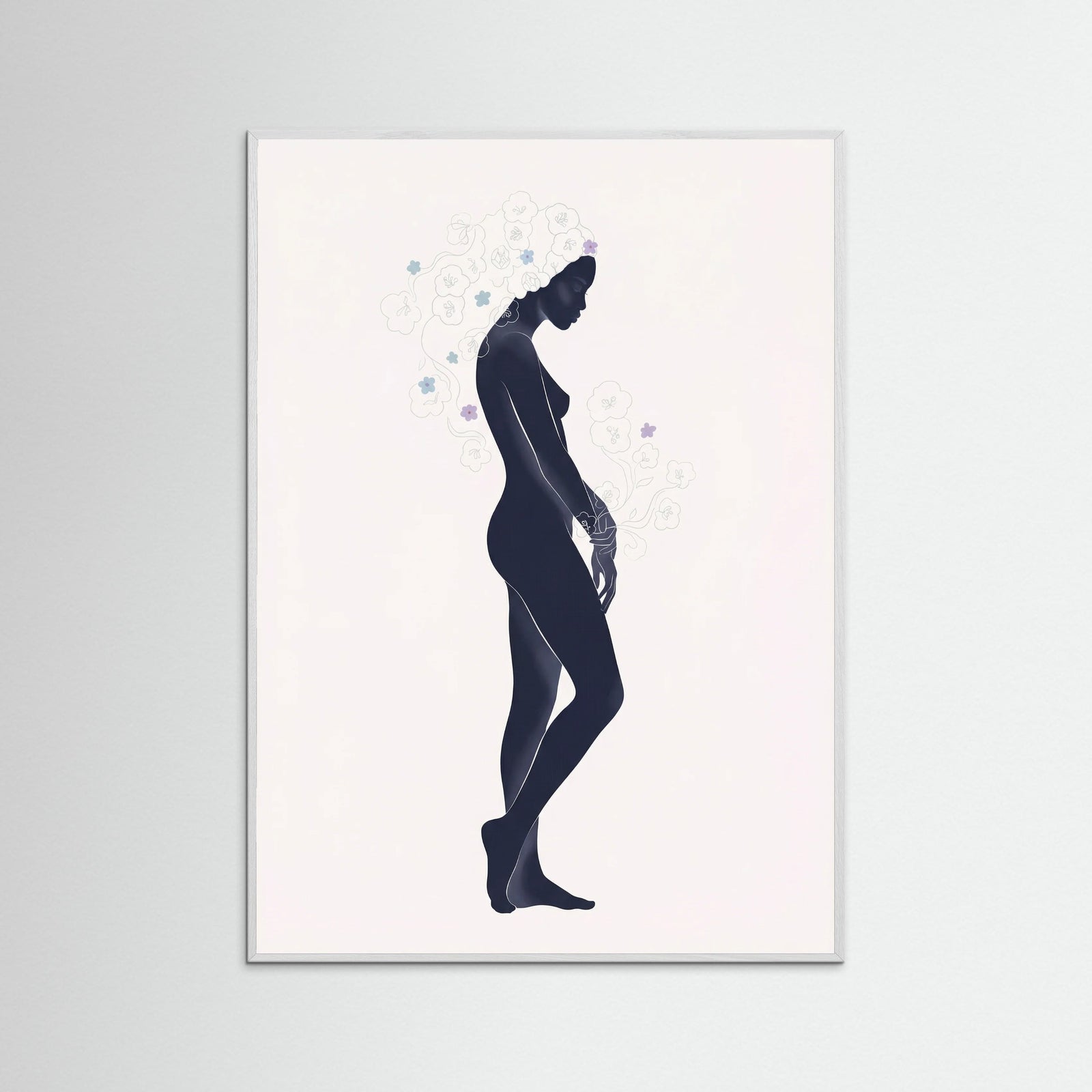 White Wood Midnight Bloom