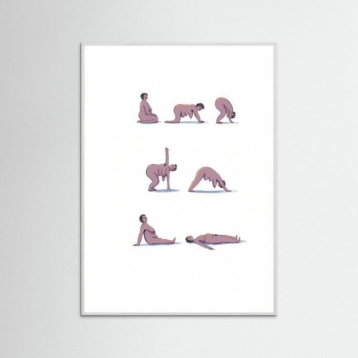 White Wood Mindful Movement Poses