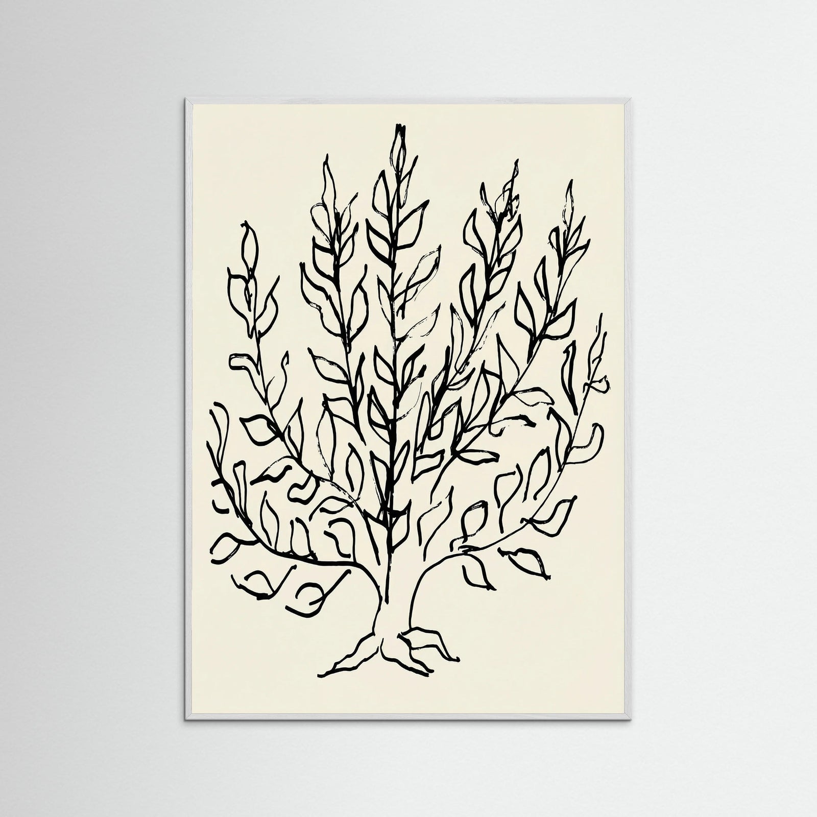 White Wood Minimalist Bush