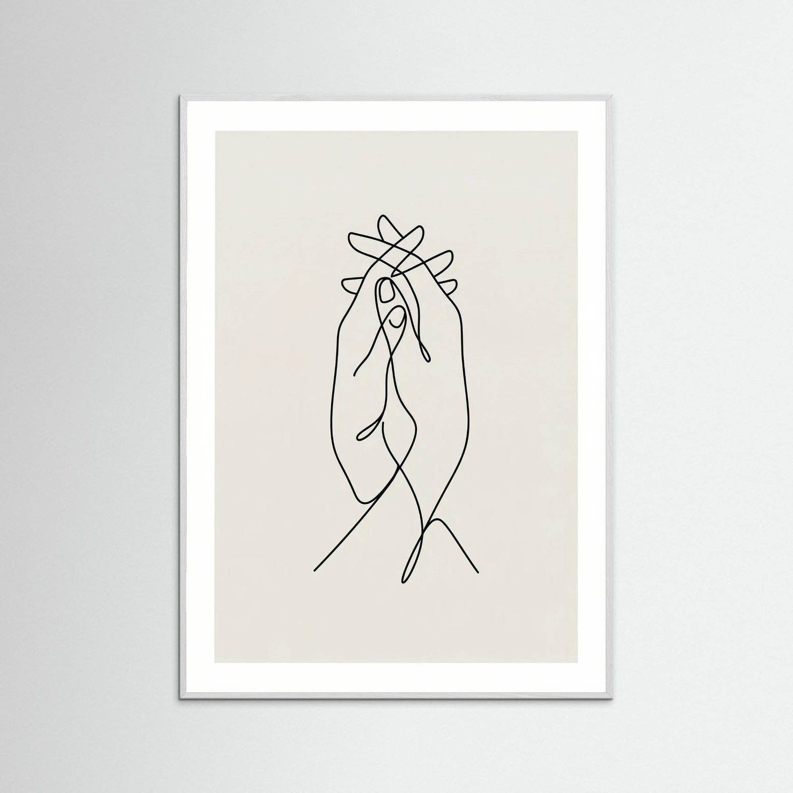 White Wood Minimalist Embrace