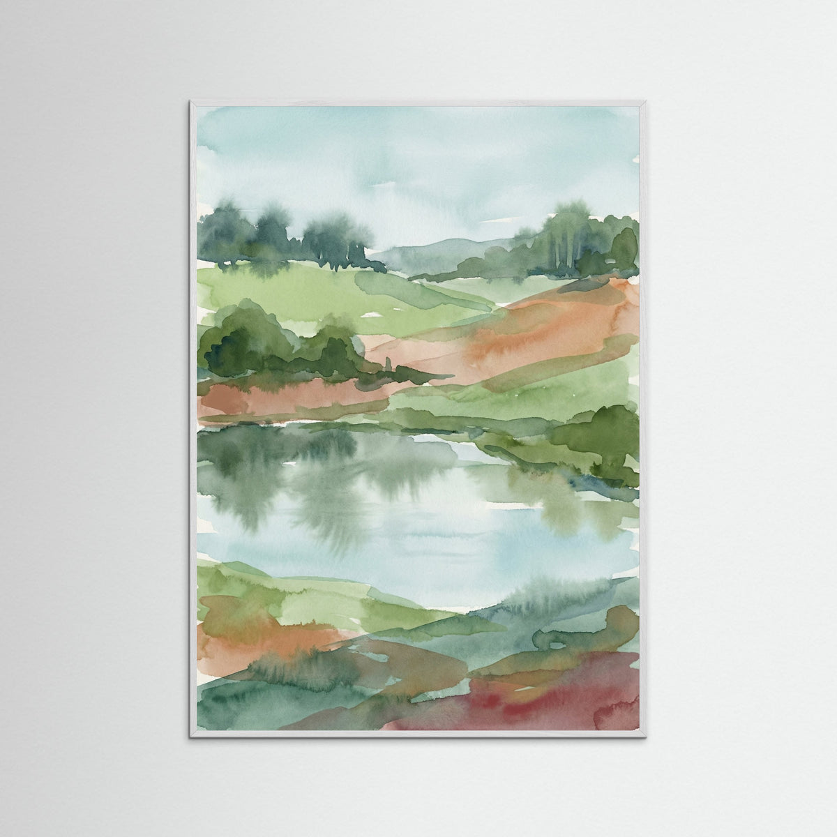 White Wood Misty Coastal Abstraction