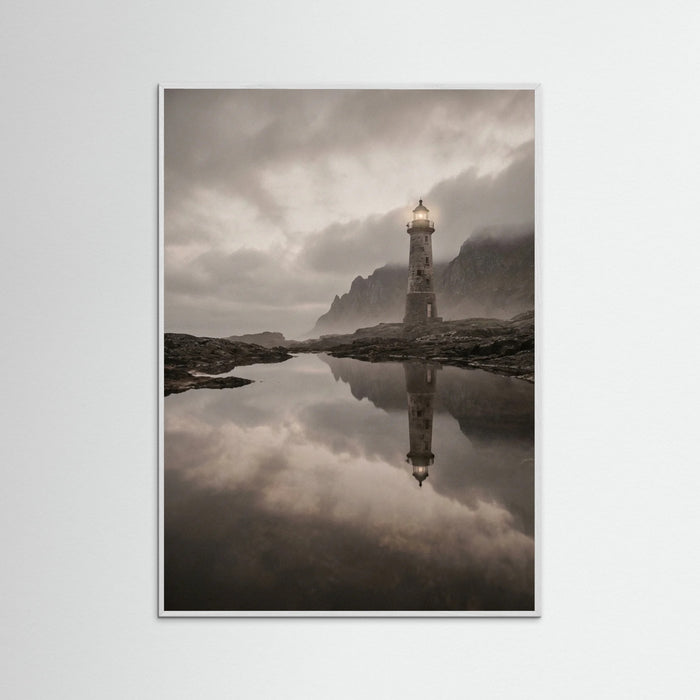 White Wood Misty Lake