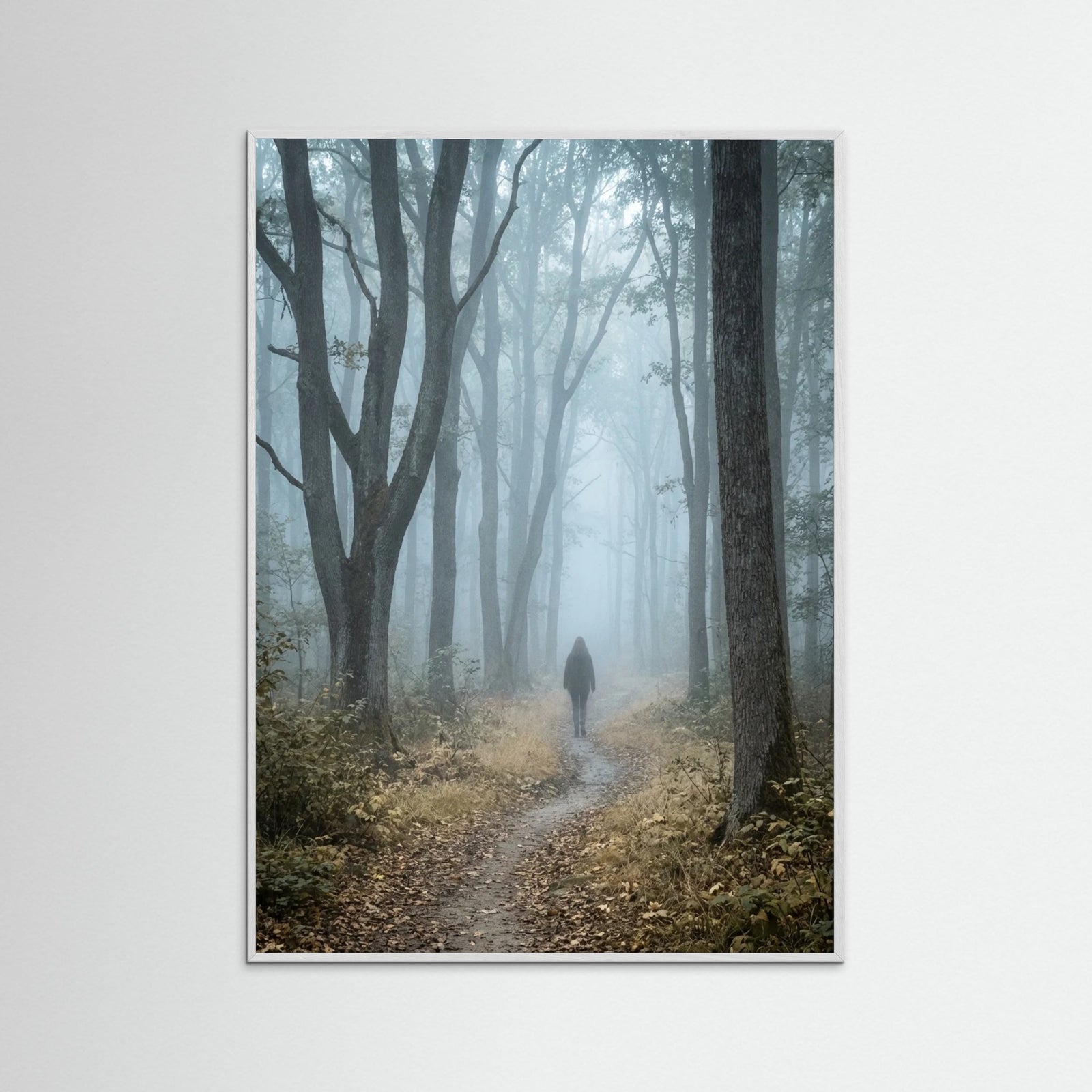 White Wood Misty Reeds