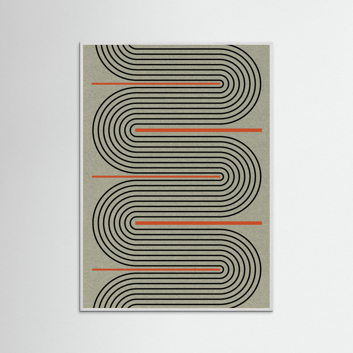 White Wood Modern Contemporary Balance No.1 Poster