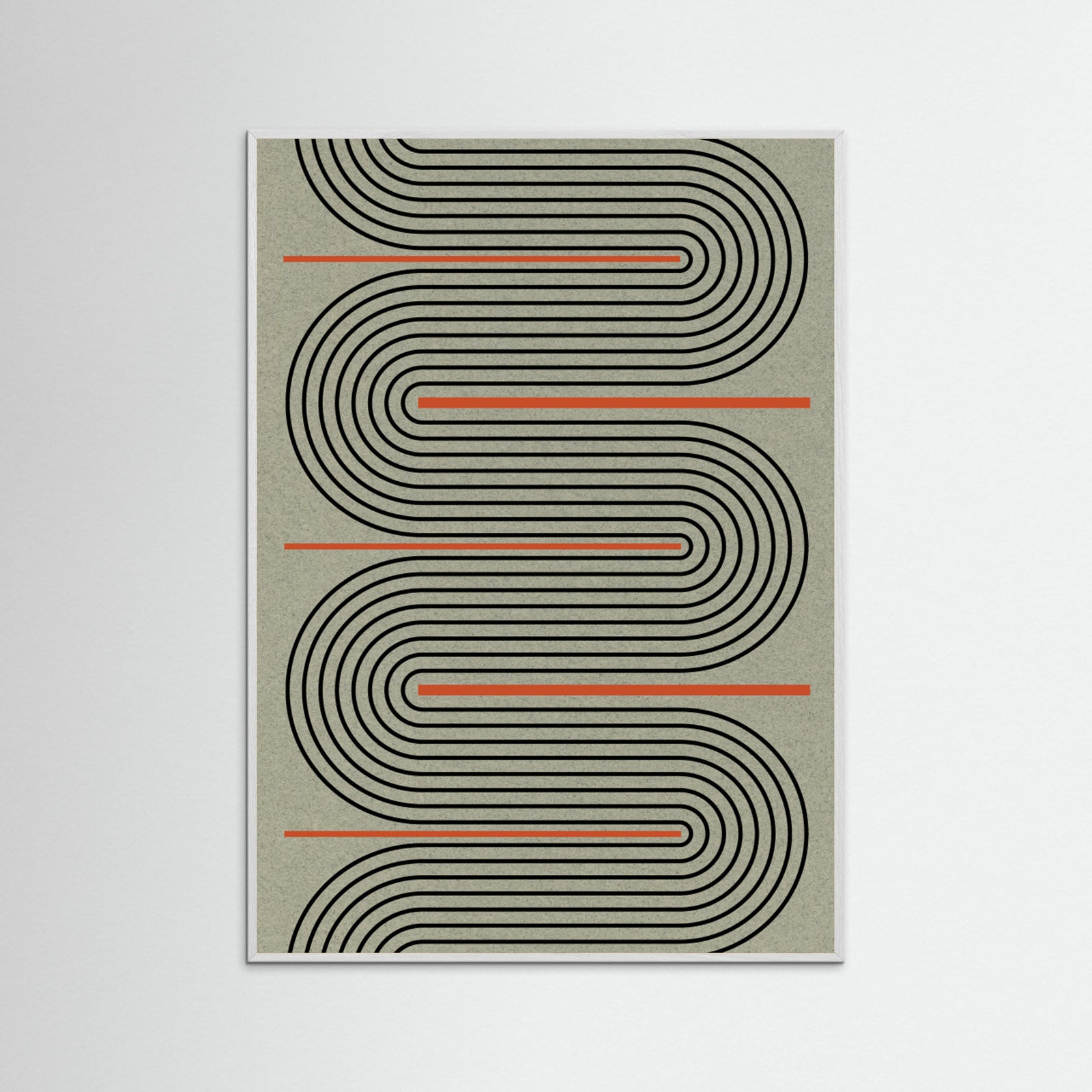White Wood Modern Contemporary Balance No.1 Poster
