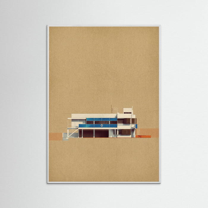 White Wood Modernist Section View