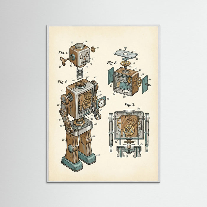 White Wood Modular Toy Blueprint