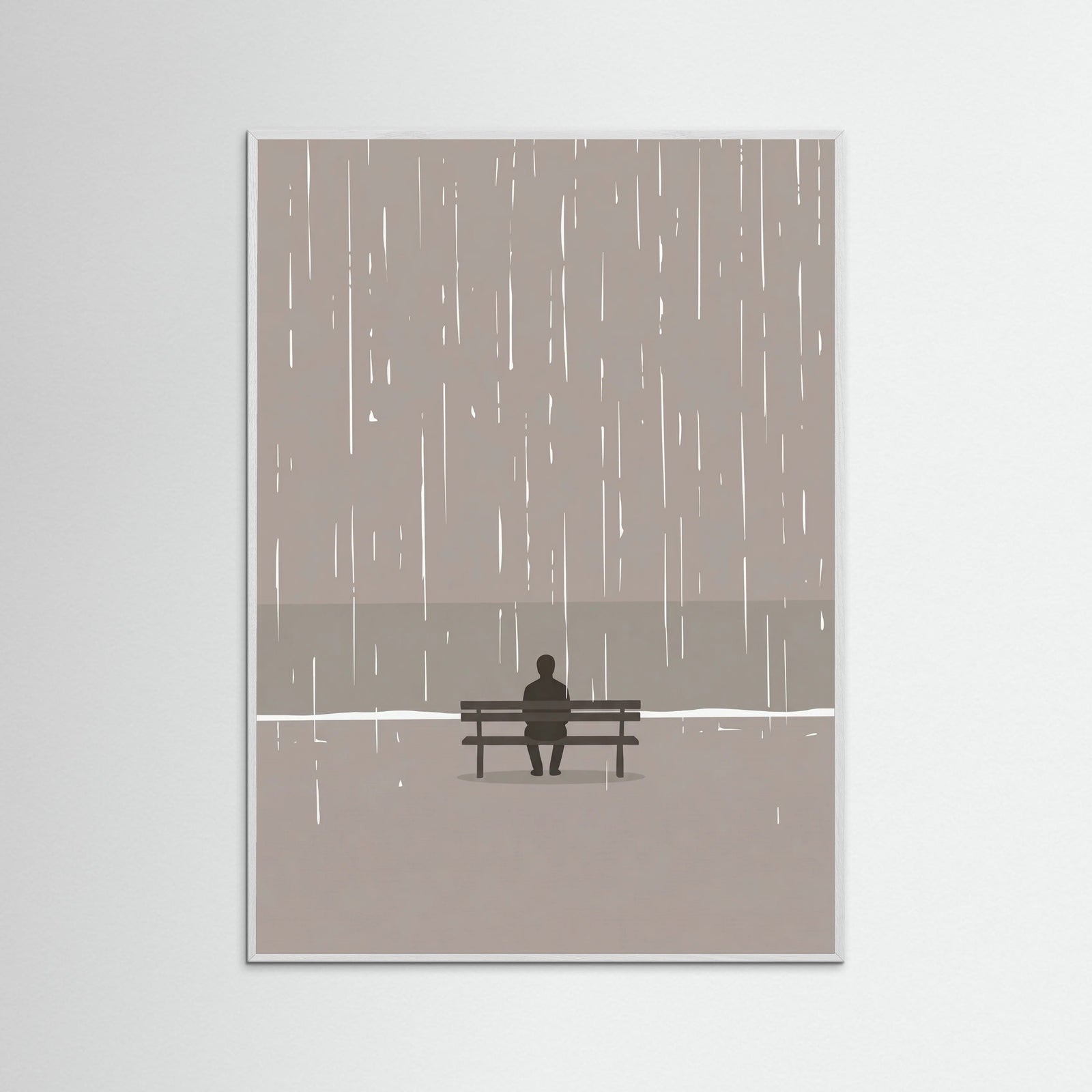White Wood Moments In Rain