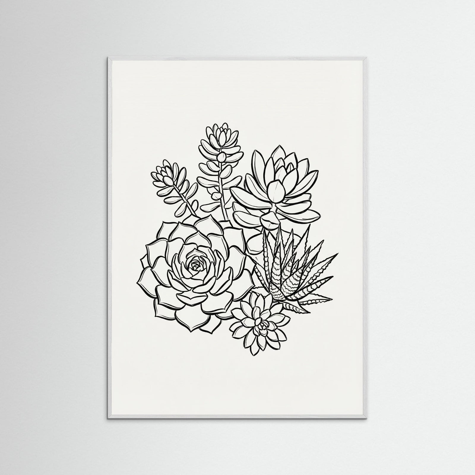 White Wood Monochromatic Bouquet