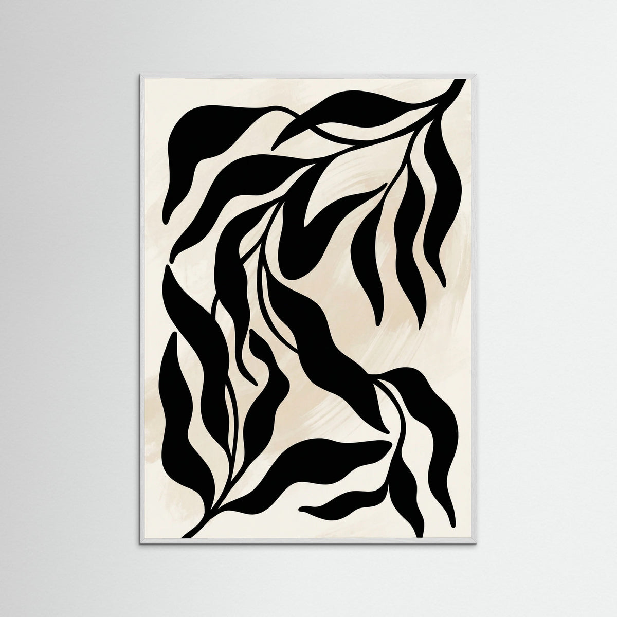 White Wood Monochrome Flora