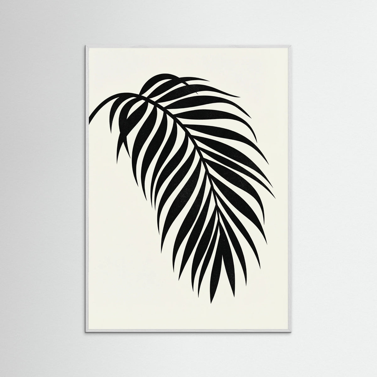 White Wood Monstera Silhouette
