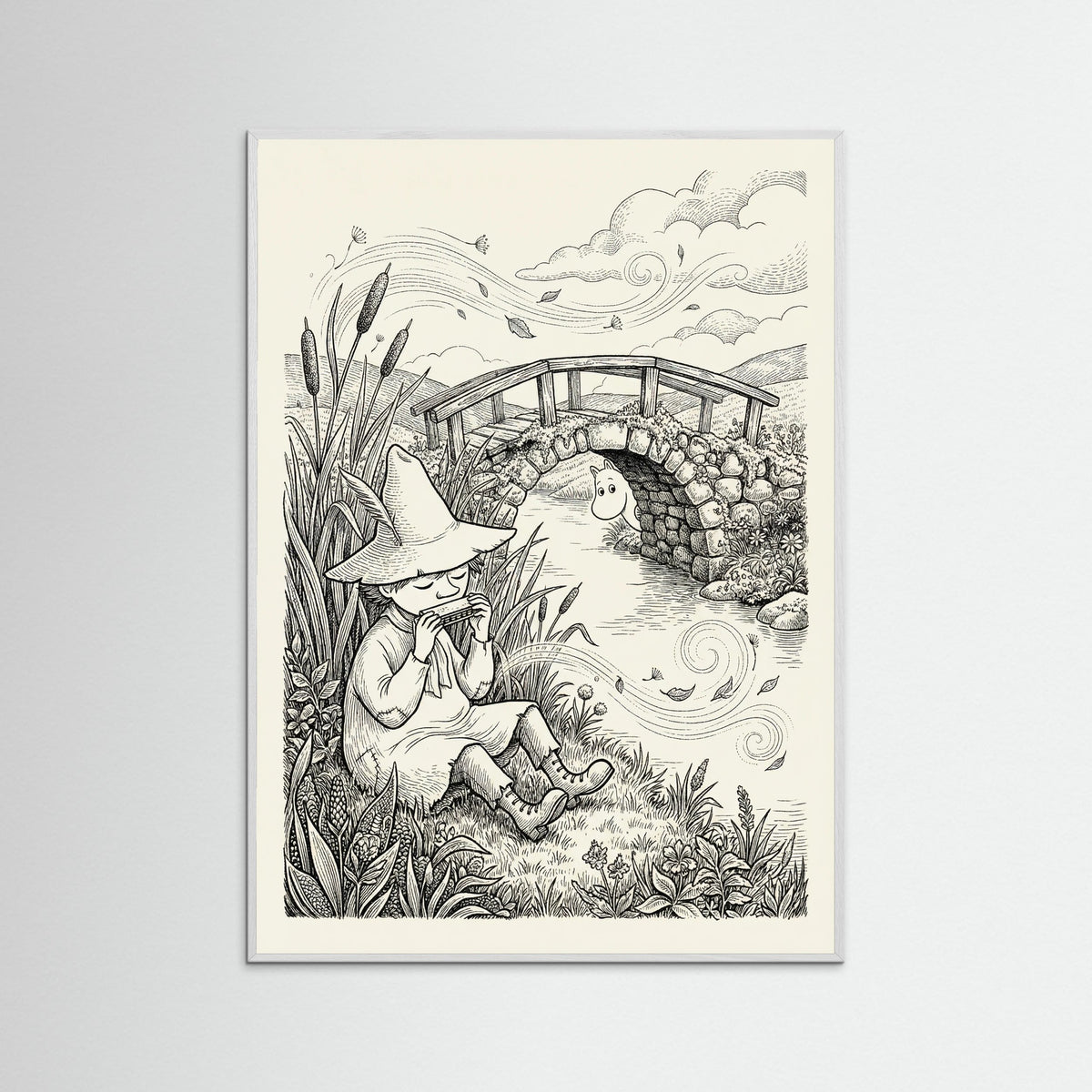 White Wood Moomin Summer Meadow