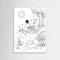 White Wood Moomins Bloom