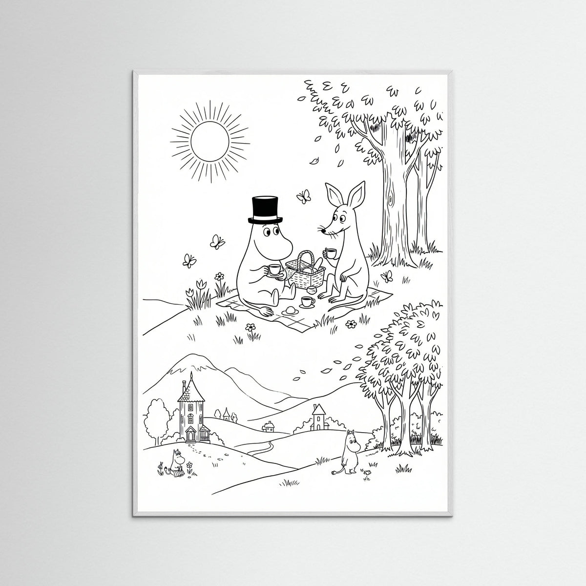 White Wood Moomins Bloom