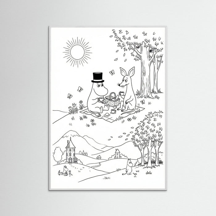 White Wood Moomins Bloom
