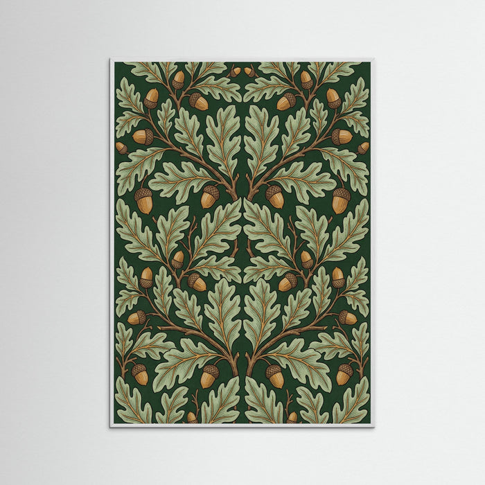 White Wood Morris Tulip Motif