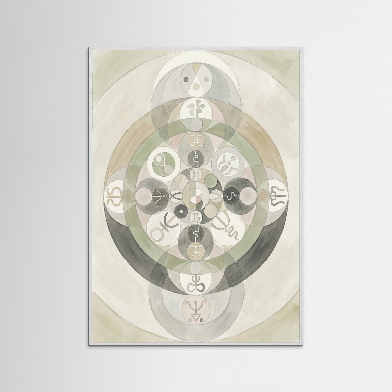 White Wood Mystic Geometric Harmony