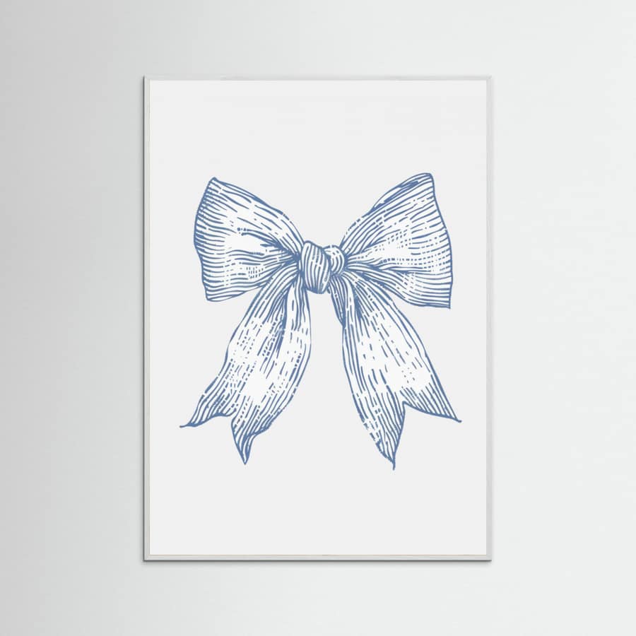 Plakat Nautical Pale Blue Bow – plakat i druk artystyczny