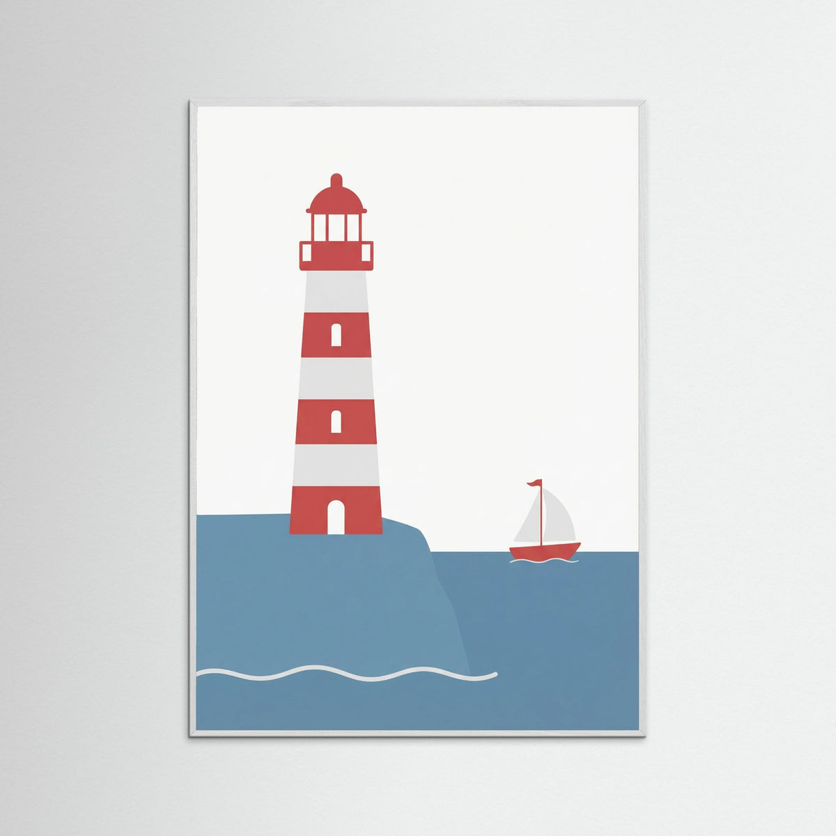 White Wood Nautical Sailboat