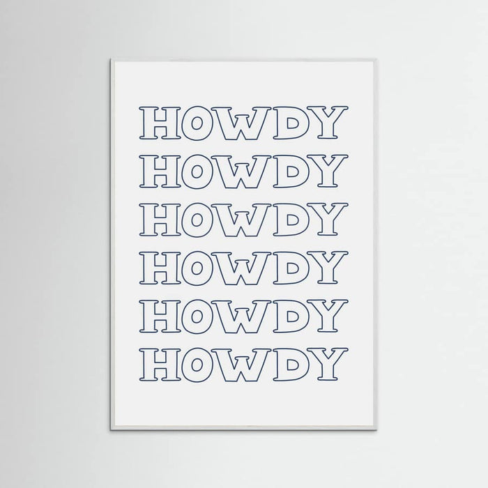 Plakat Navy Blue Howdy – plakat i druk artystyczny