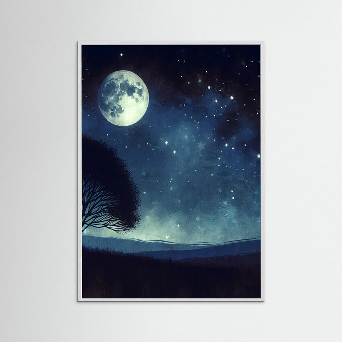 White Wood Nocturnal Silhouette