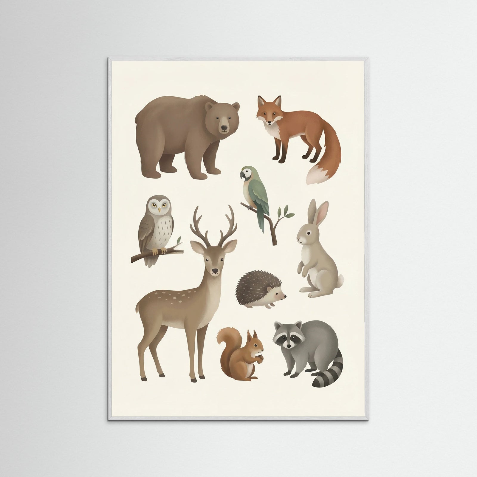 White Wood Nordic Alphabet Art