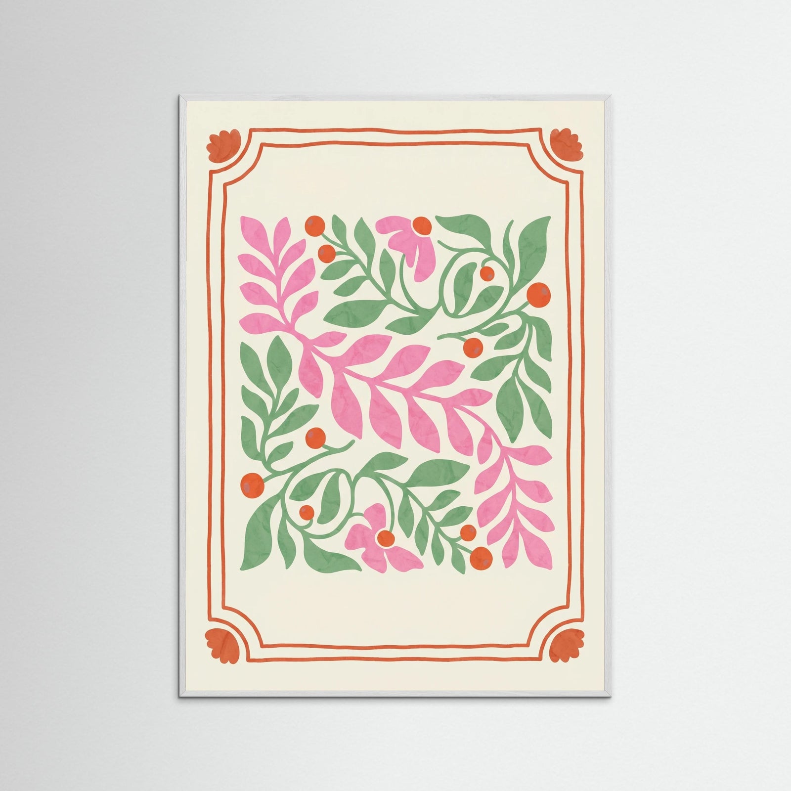 White Wood Nostalgic Pink Bloom