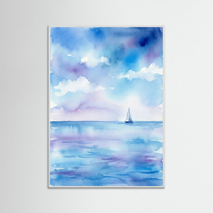 White Wood Oceanic Flight Blue