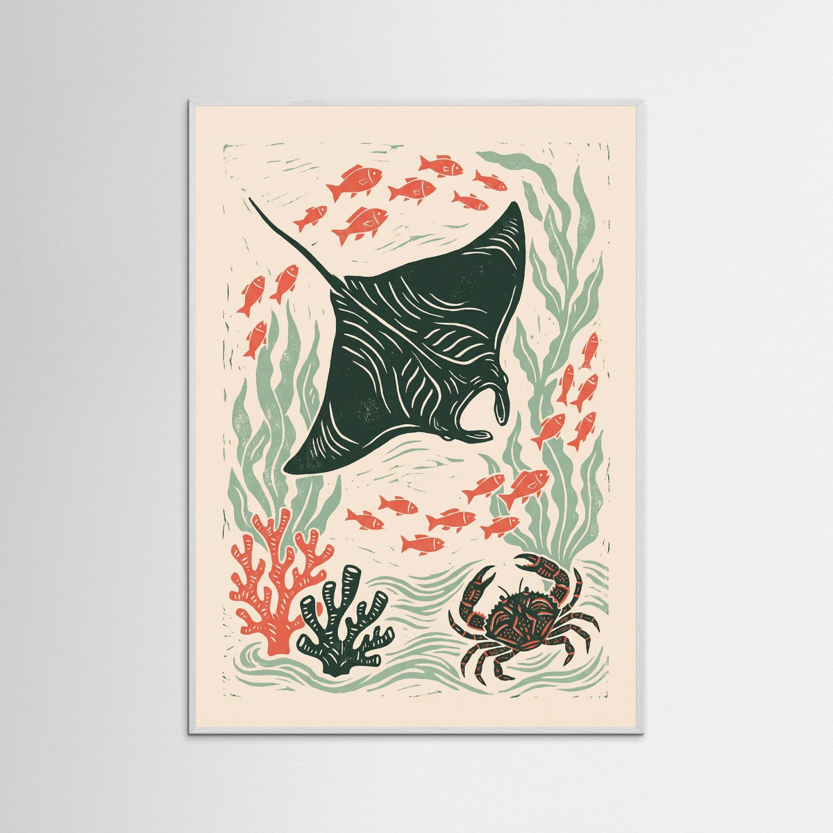 White Wood Oceanic Impressions