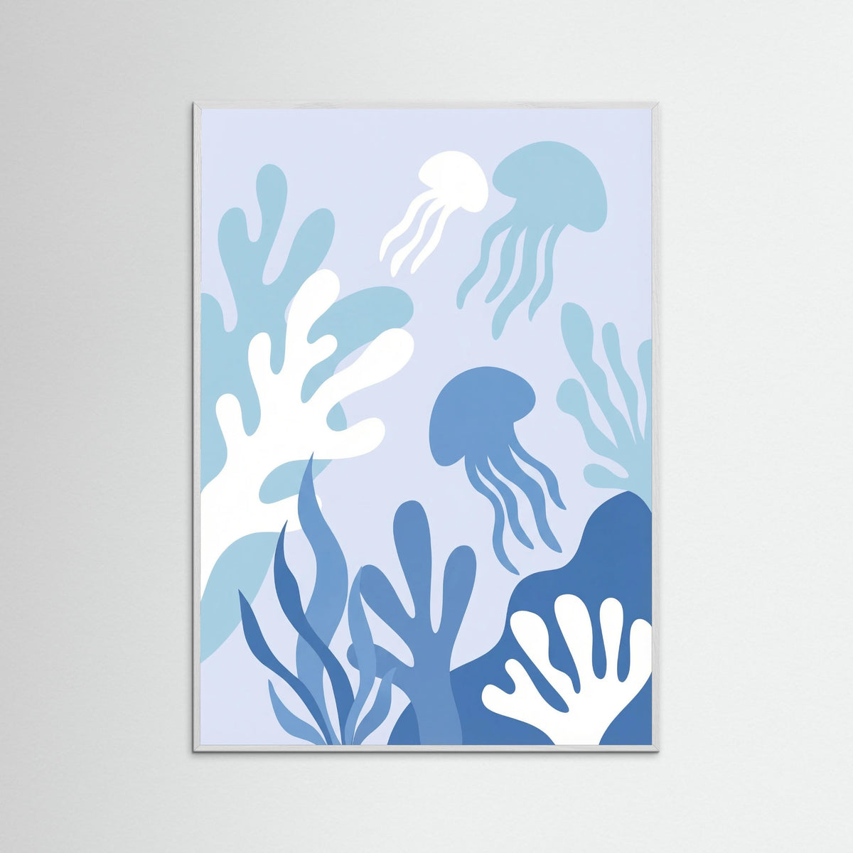 White Wood Oceanic Leaf Abstraction