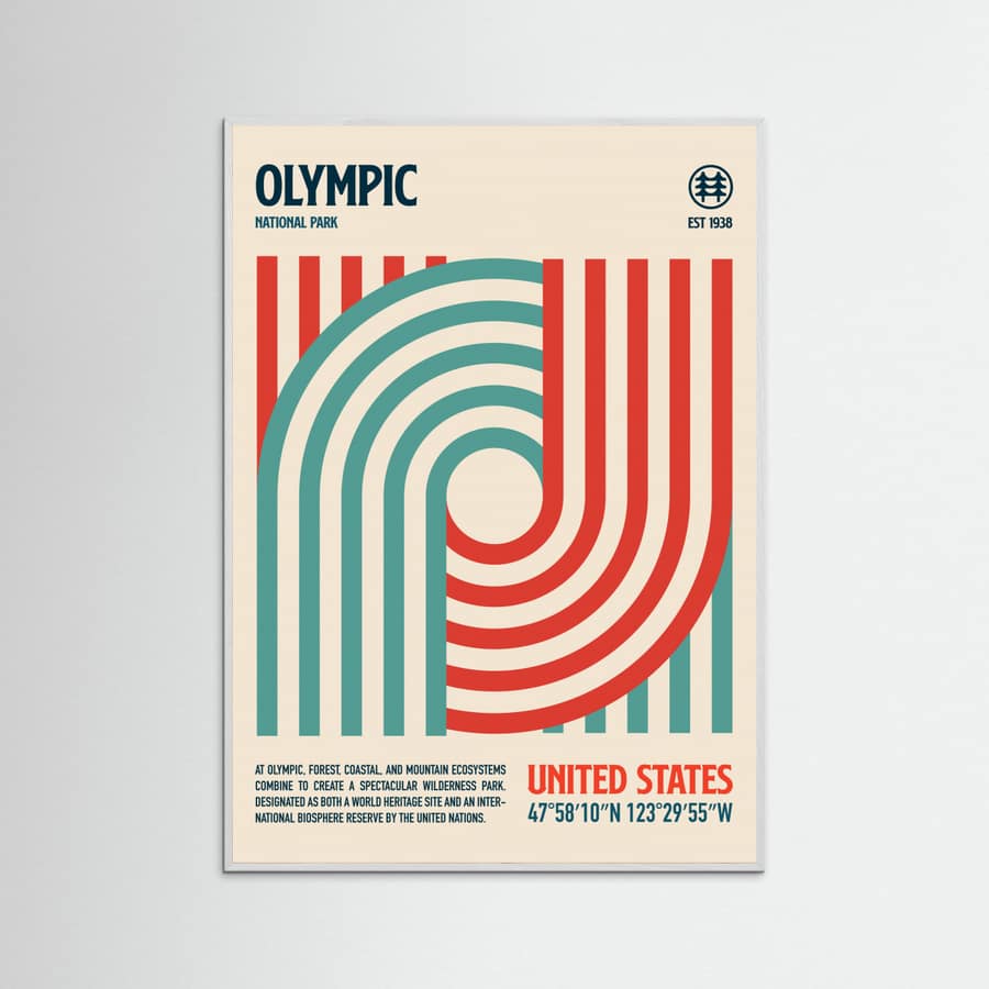 Poster Olympic National Park Travel Poster – poster e stampa artistica