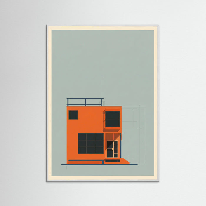 White Wood Orange Architecture