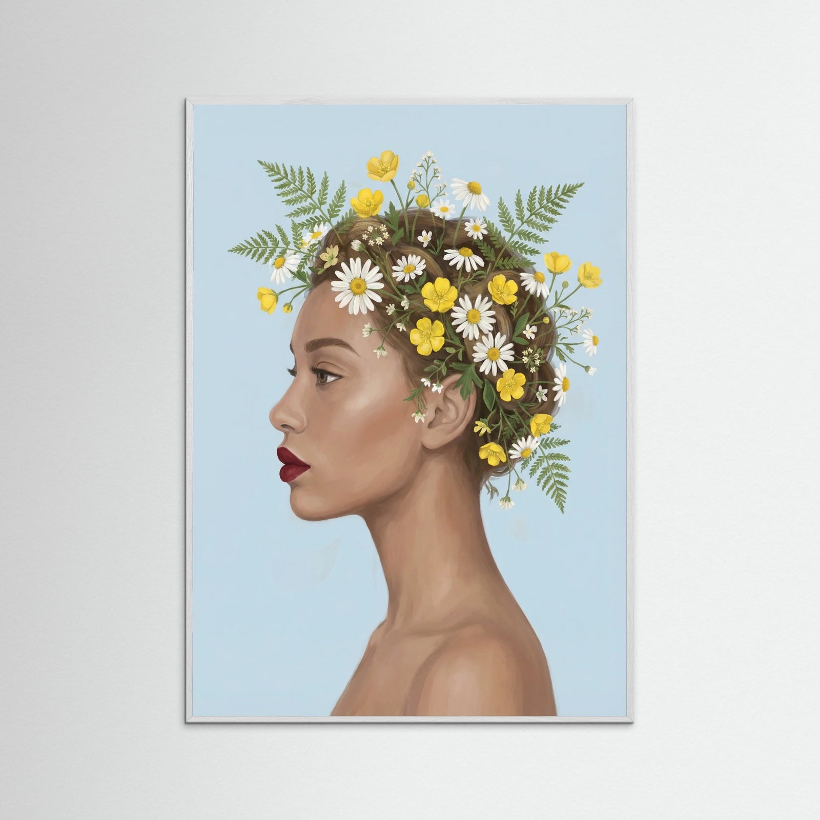 White Wood Orchid Woman Portrait