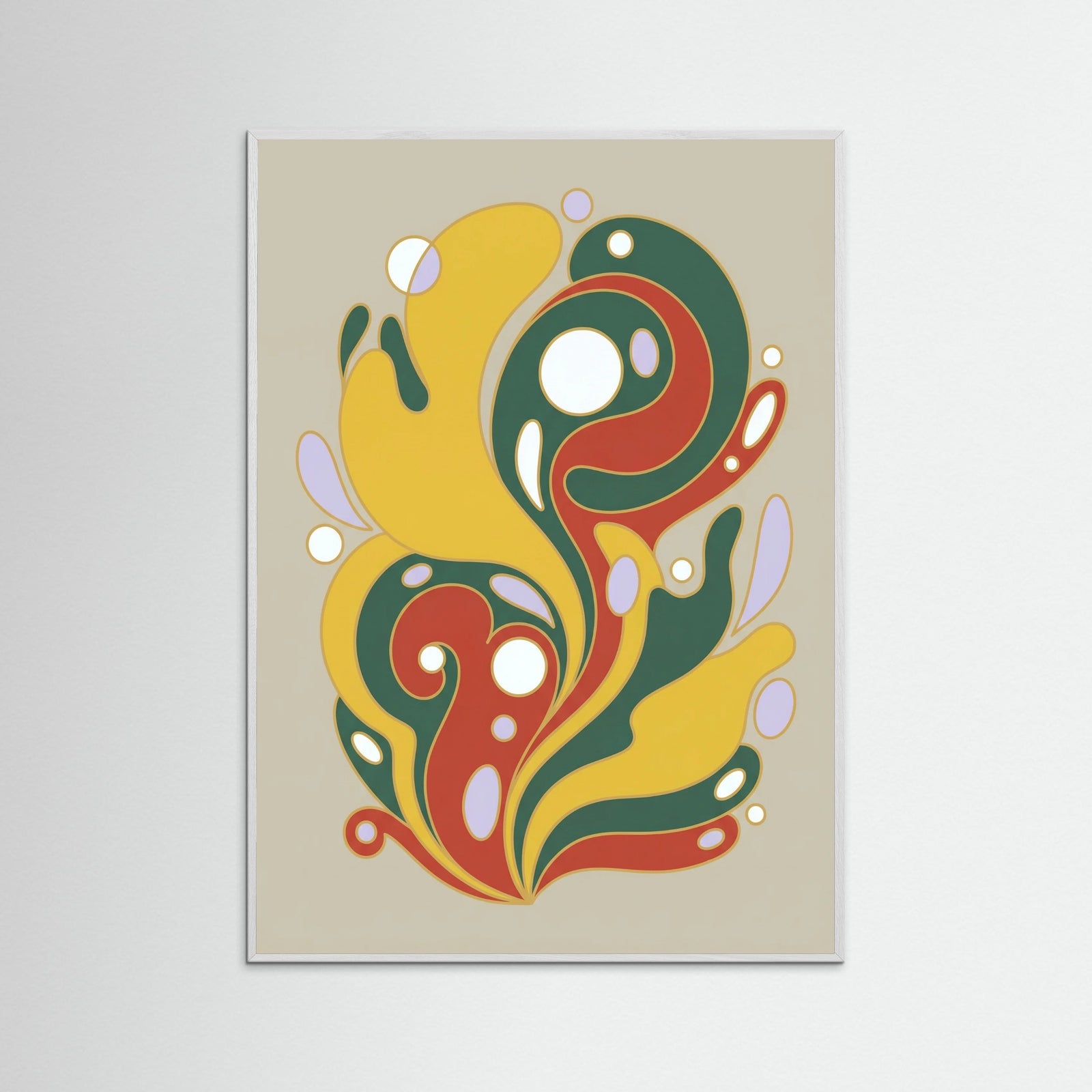 White Wood Organic Abstraction