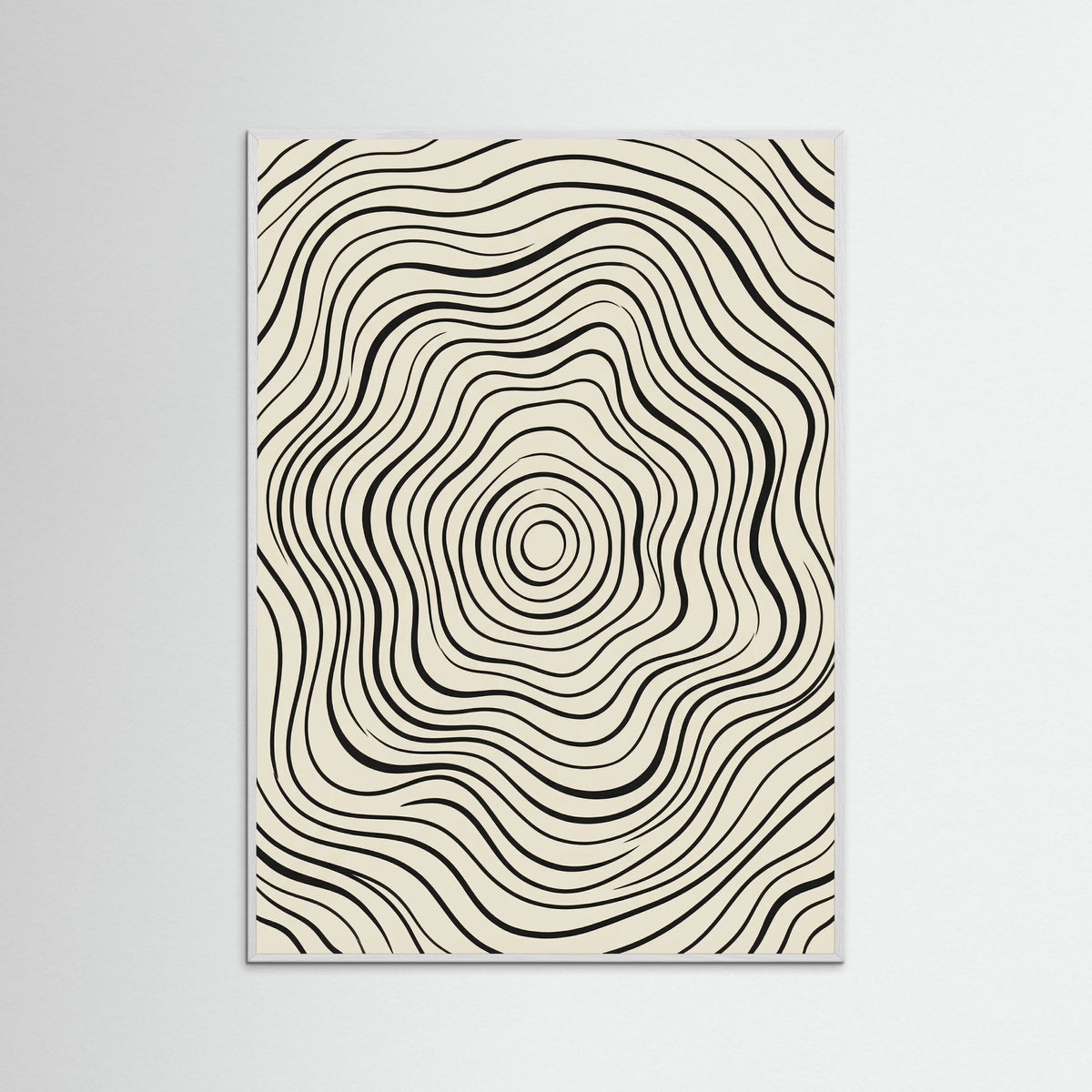 White Wood Organic Flow Black