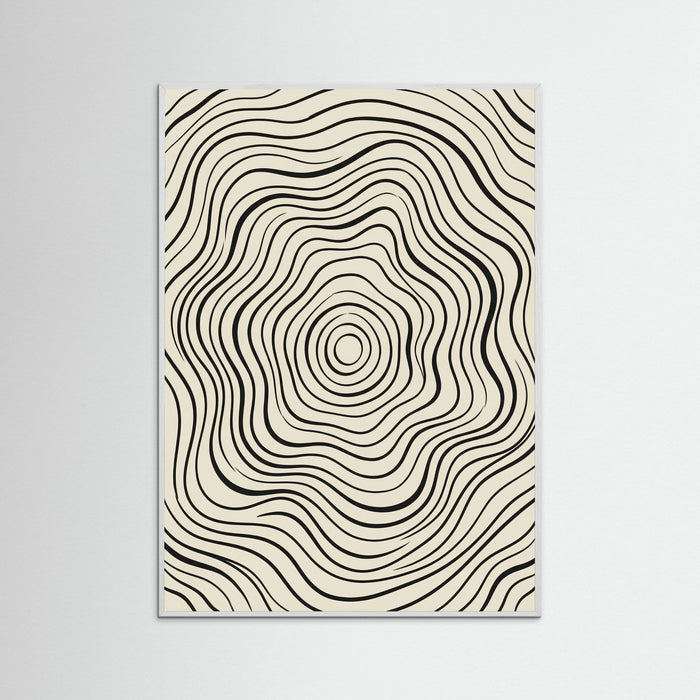 White Wood Organic Flow Black