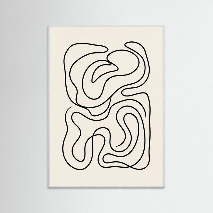 White Wood Organic Flow Black